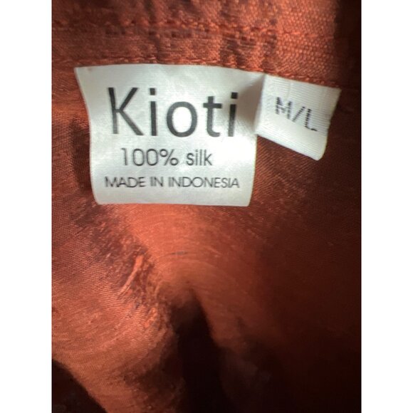Kioti of Santa Fe Women's 100% Silk Button down Jacket Blouse Size ML - Picture 7 of 7